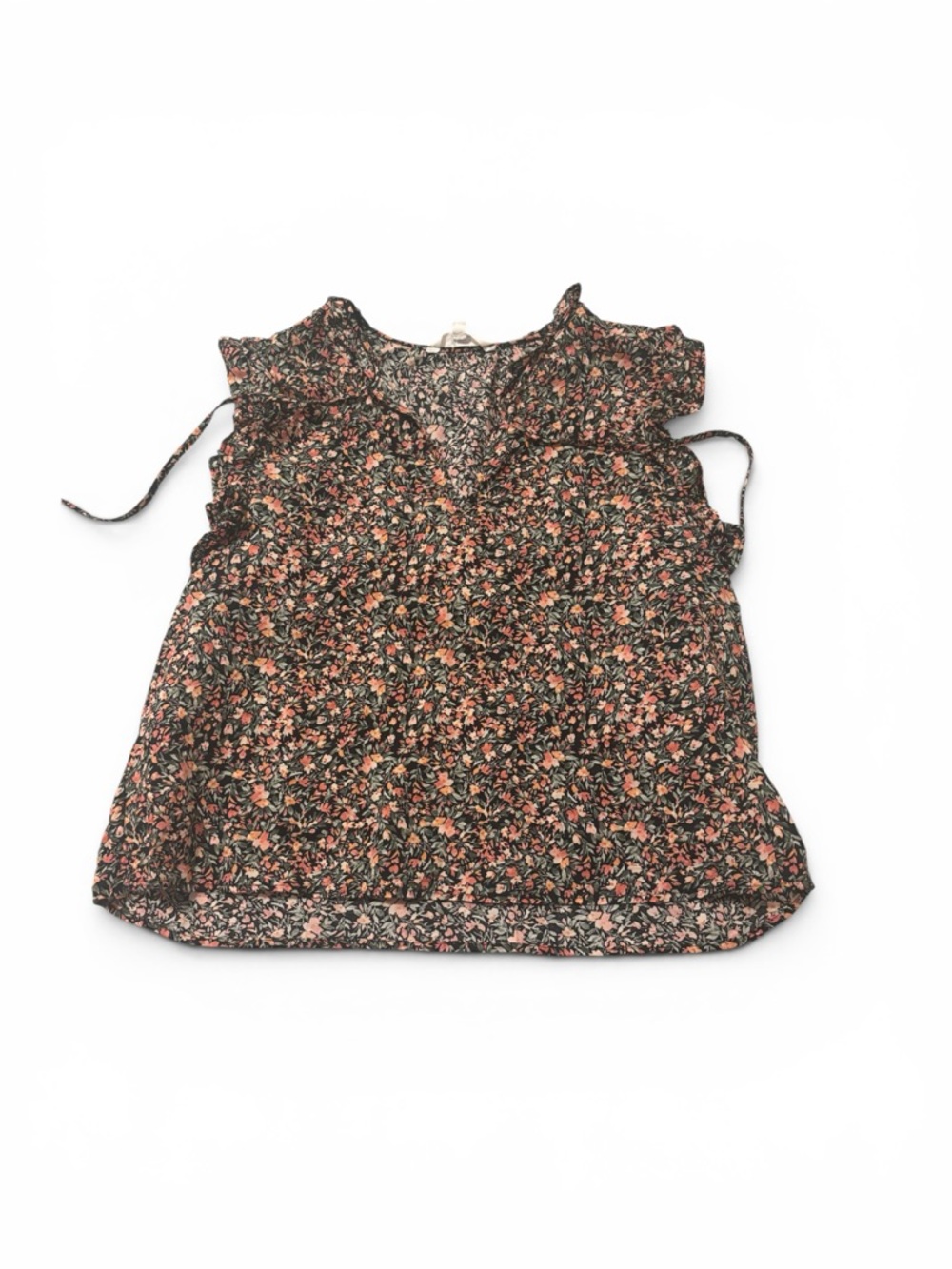 BB Dakota for Steve Madden XXL Floral Ruffle Sleeve Ditsy Sleeveless Blouse